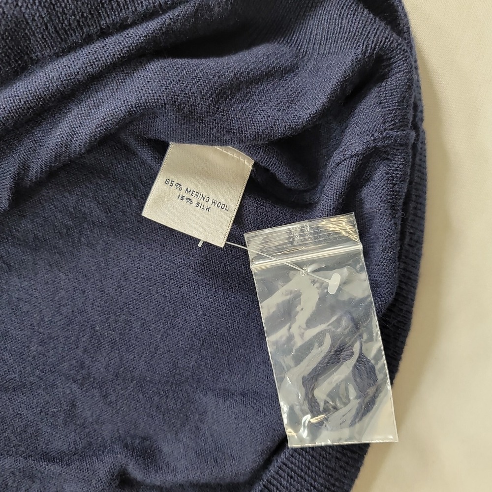 Peter Millar Golf Sweater Vest Mens 2XL Navy Blue Merino‎ Wool Silk Co. Logo - Picture 9 of 9
